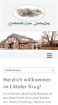 Mobile Screenshot of litteler-krug.de